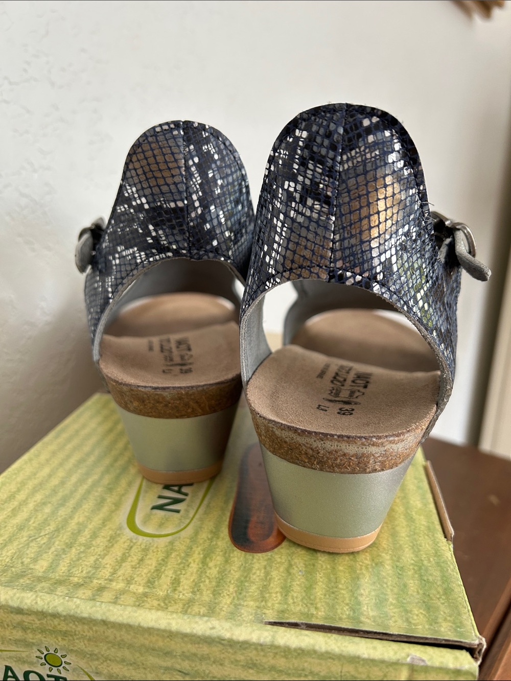 Naot Fiona Leather Wedge Sandals - Picture 3 of 4